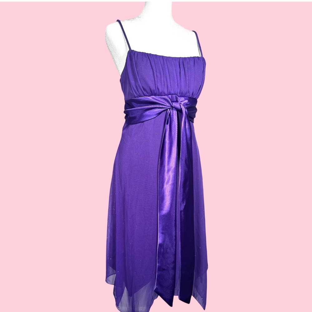 Vintage Y2K Fairy Purple Shimmer Party Dress, Size Medium